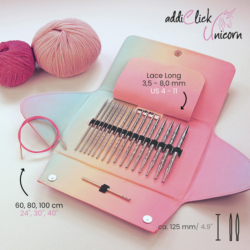 Set AddiClick UnicornLace Long