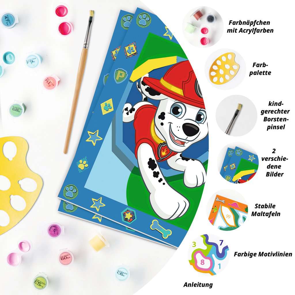 Malen nach Zahlen - Paw Patrol