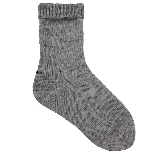 Feinstrumpf Tweed hellgrau