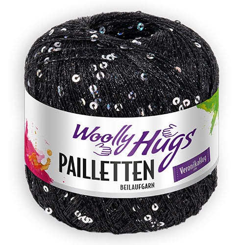Pailletten schwarz-silber