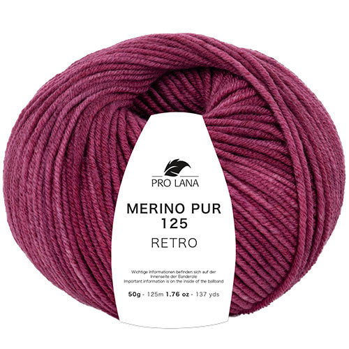 Merino 125 Retro fuchsia meliert