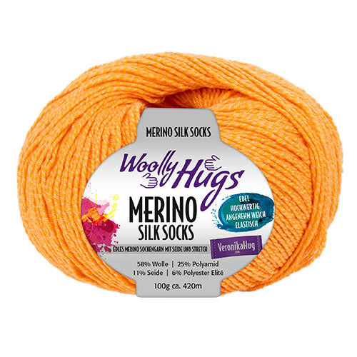 Merino Silk Socks orange