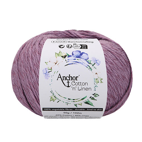 Cotton & Linen damson
