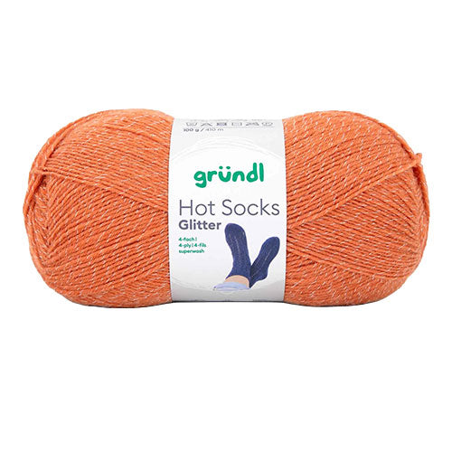 Hot Socks Glitter orange