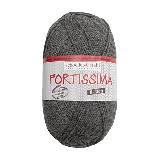 Fortissima 8f. mittelgrau meliert