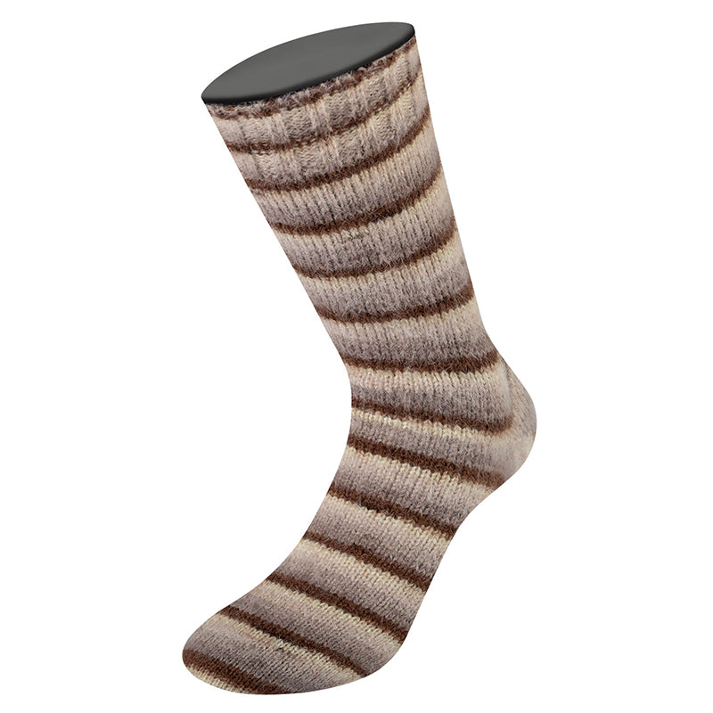 Cosy Socks Soft Stripes braun