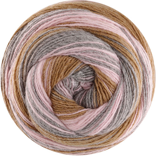 Gomitolo Gala camel-rosa