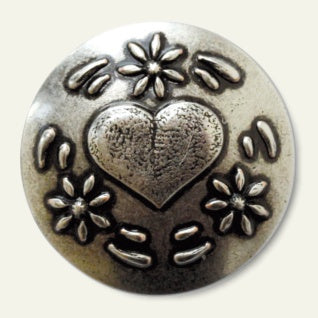 Metallknopf "Herz"