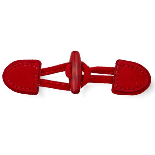 Knebelknopfverschluss rot