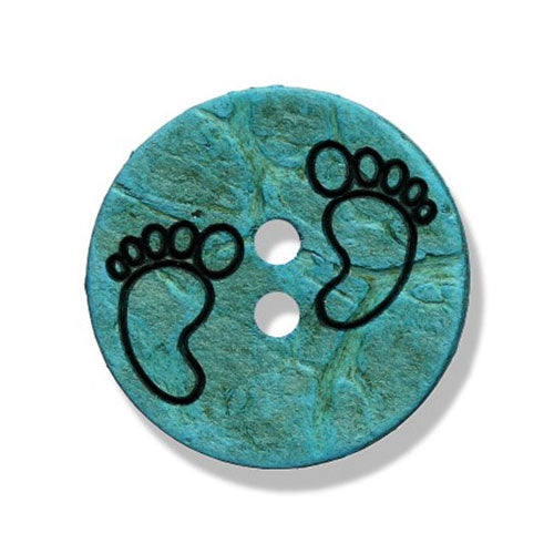 Kokosknopf Füßchen türkis