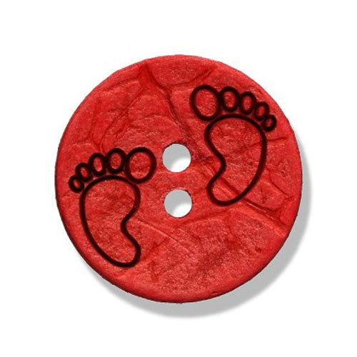 Kokosknopf Füßchen rot