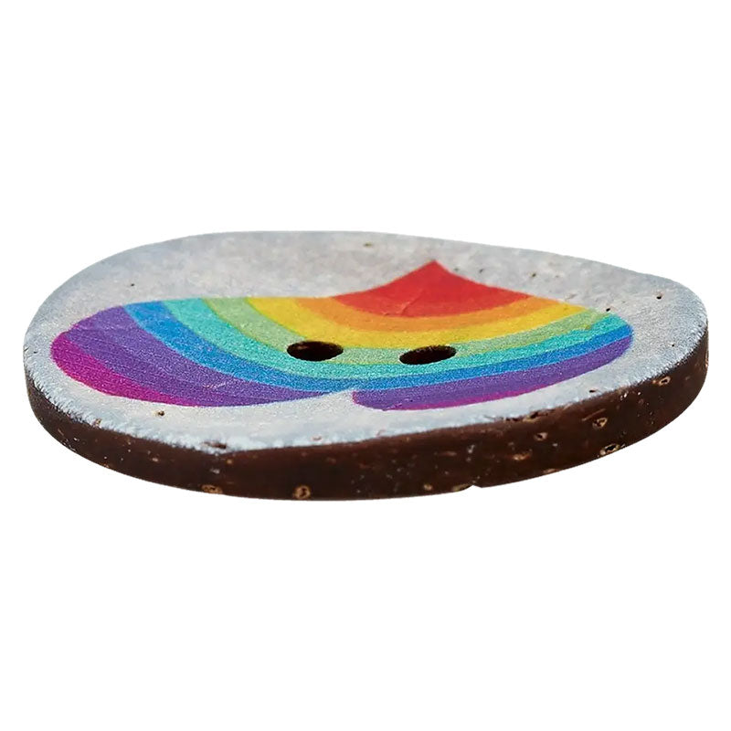 Knopf "Regenbogenherz"