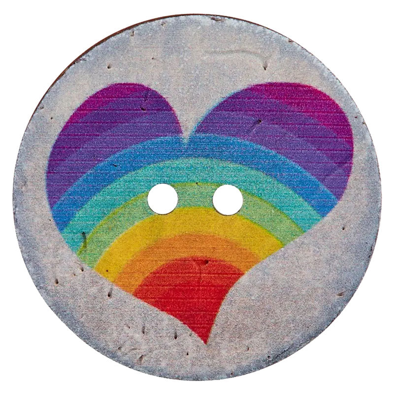 Knopf "Regenbogenherz"