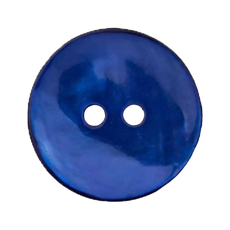 Perlmuttknopf blau 18mm