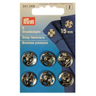Annäh-Druckknöpfe 15 mm silber