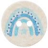 Regenbogenknopf blau 15mm
