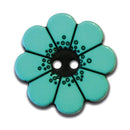 Blumenknopf türkis