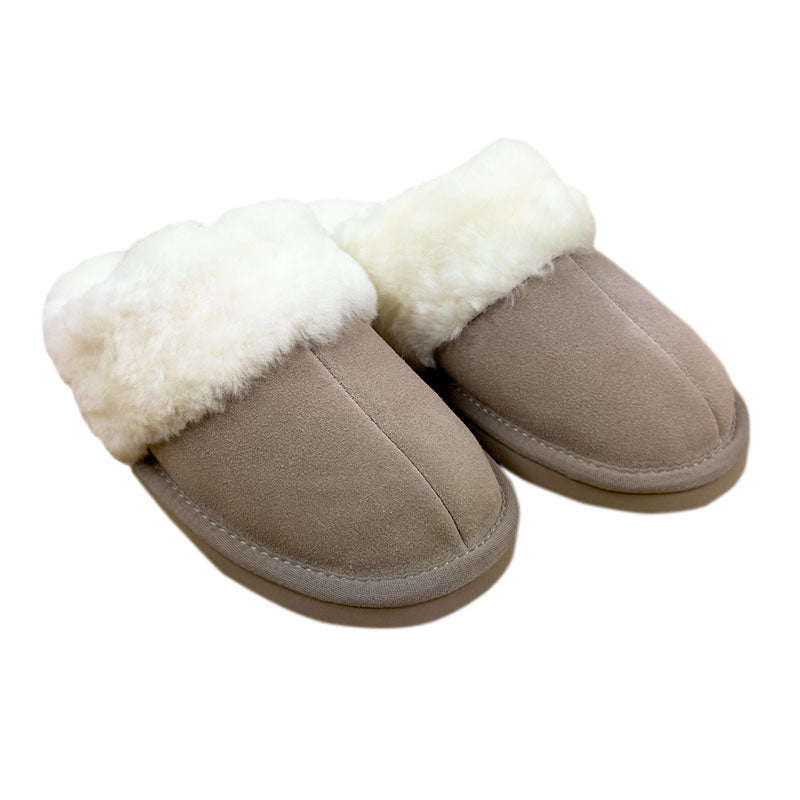 Lammfell-Pantoffeln beige
